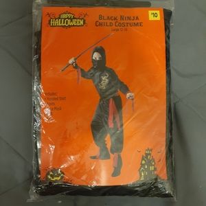 Black ninja child costume